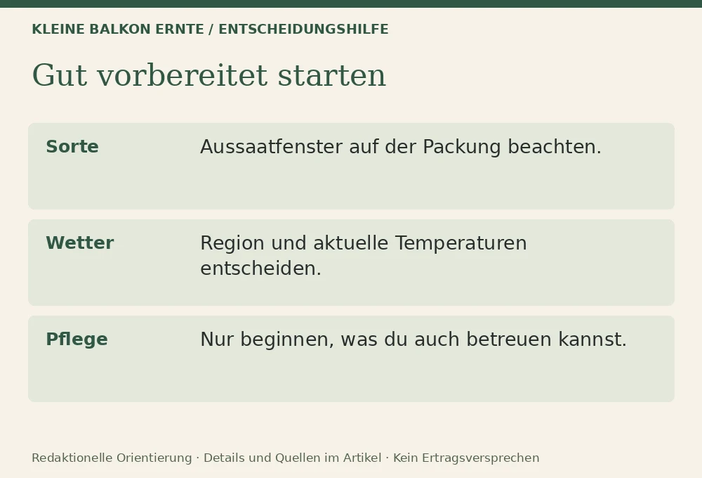 Was du im August noch aussäen kannst: Entscheidungshilfe