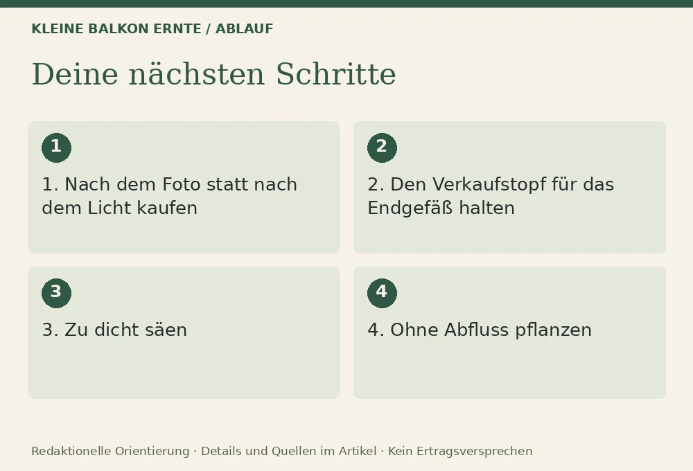 Die 10 häufigsten Anfängerfehler im Balkongarten: Ablauf
