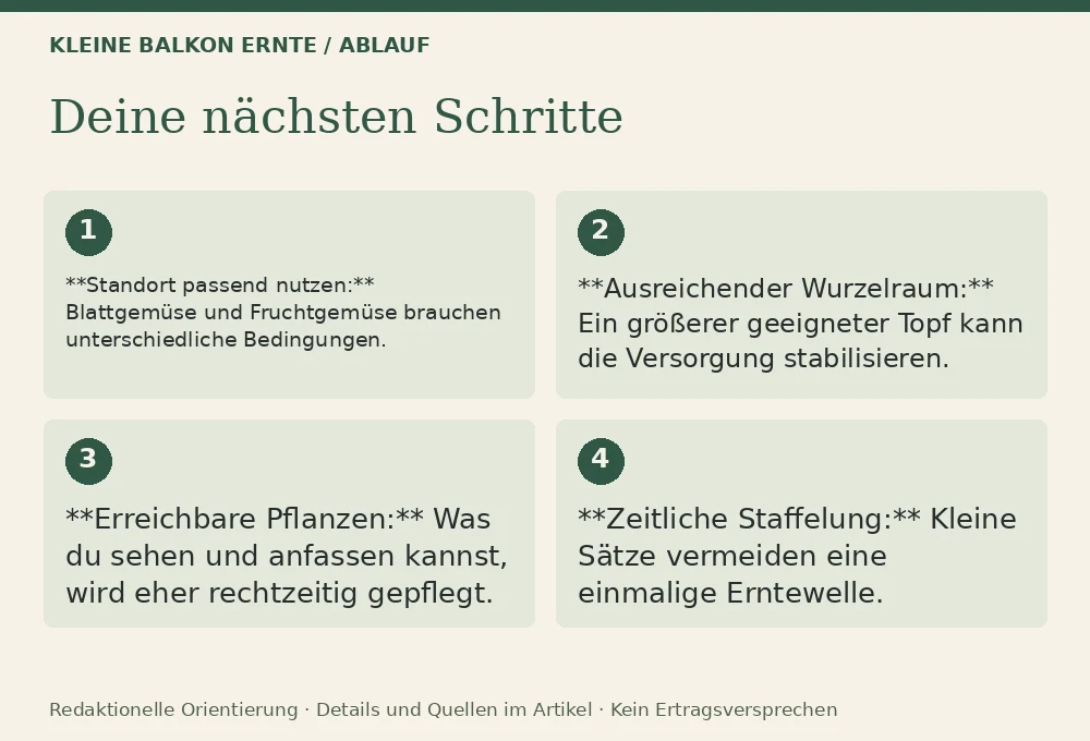 So maximierst du deine Ernte auf kleiner Fläche: Ablauf