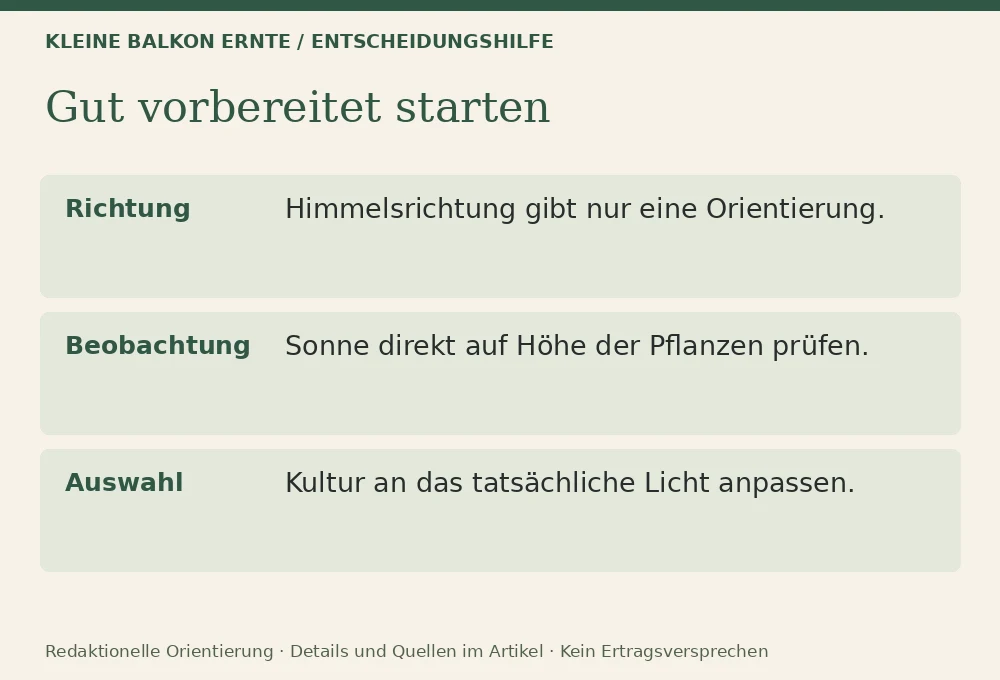 Gemüse für einen Westbalkon: Entscheidungshilfe
