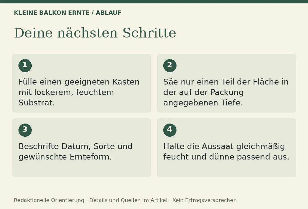 Salat auf dem Balkon anbauen: Ablauf