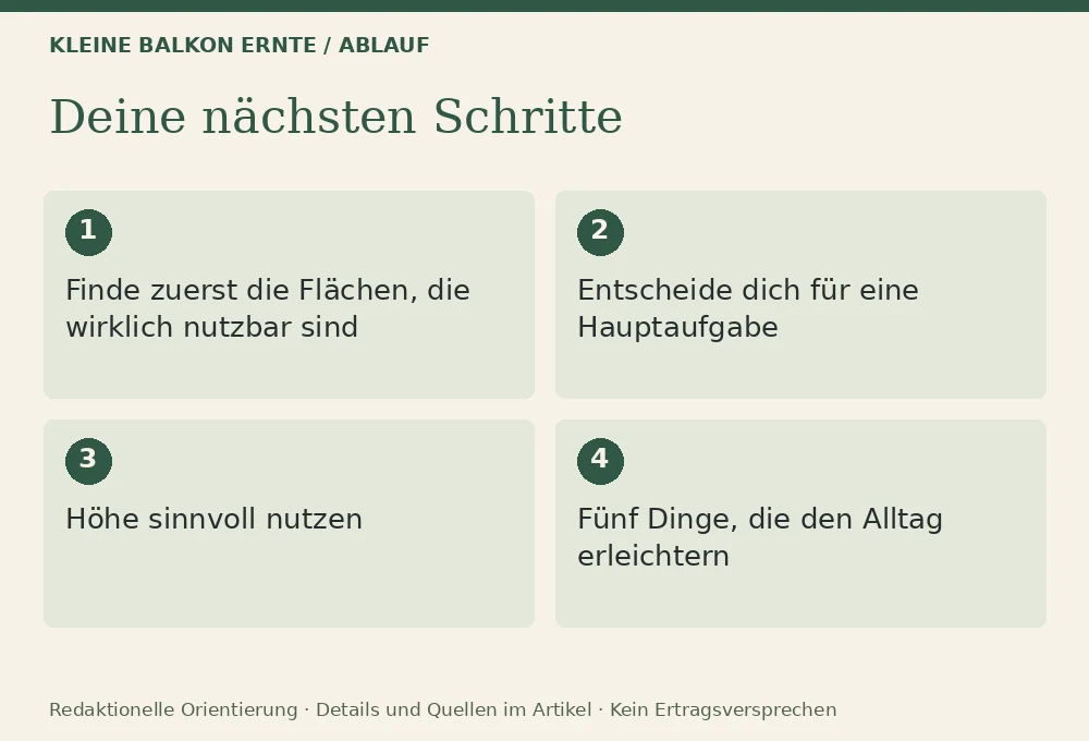 Gemüse auf einem sehr kleinen Balkon: Ablauf