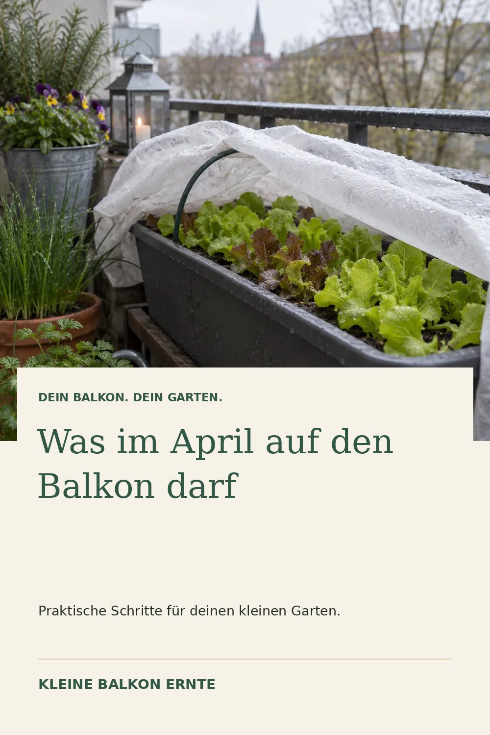 Pinterest-Grafik: Was du im April pflanzen kannst – Variante 1