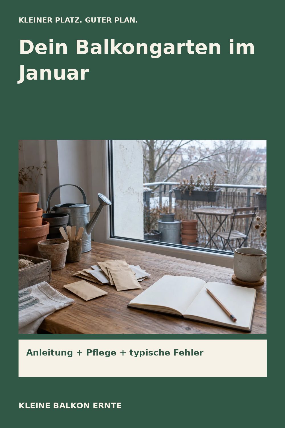 Pinterest-Grafik: Was du im Januar für den Balkongarten vorbereiten kannst – Variante 2